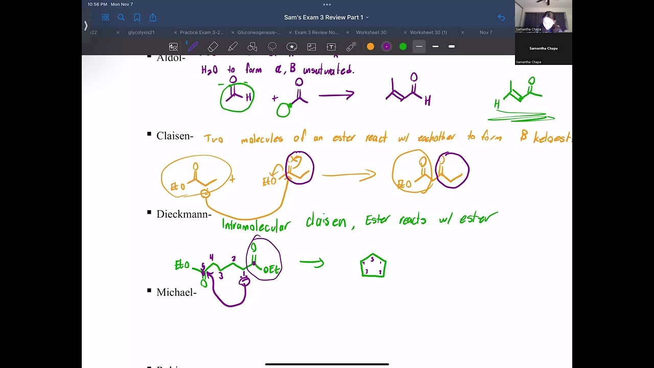 Organic Chemistry II: Exam 3 Review (Part 1)