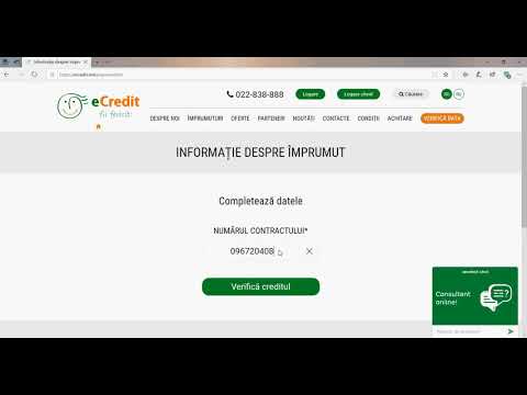Verifica soldul datoriei pe ecredit.md si achitarea ratei cu cardul bancar