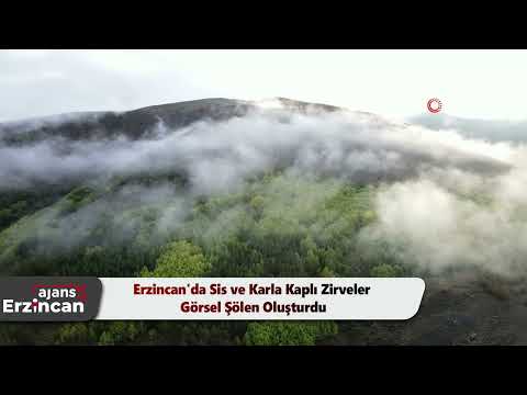 Erzincan'da Sis ve Karla Kaplı Zirveler Görsel Şölen Oluşturdu