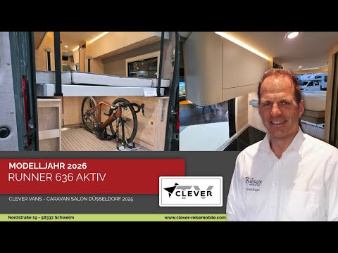 Caravan Salon Düsseldorf Clever Runner 636 Aktiv mit El. Hubbett
