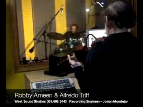 Robby Ameen & Alfredo Triff in West Sound Studios