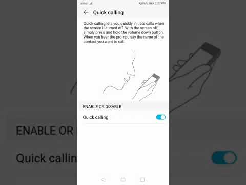 Honor 7X How to Enable   Disable Quick Calling
