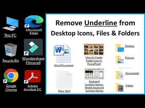 How to Remove Underline from Desktop Icons, Files & Folders
