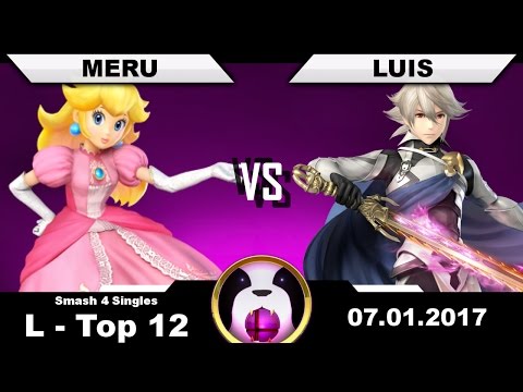 PPT-W17 - Meru (Peach) Vs. LuiS (Corrin) - Losers Top 12 - Smash 4