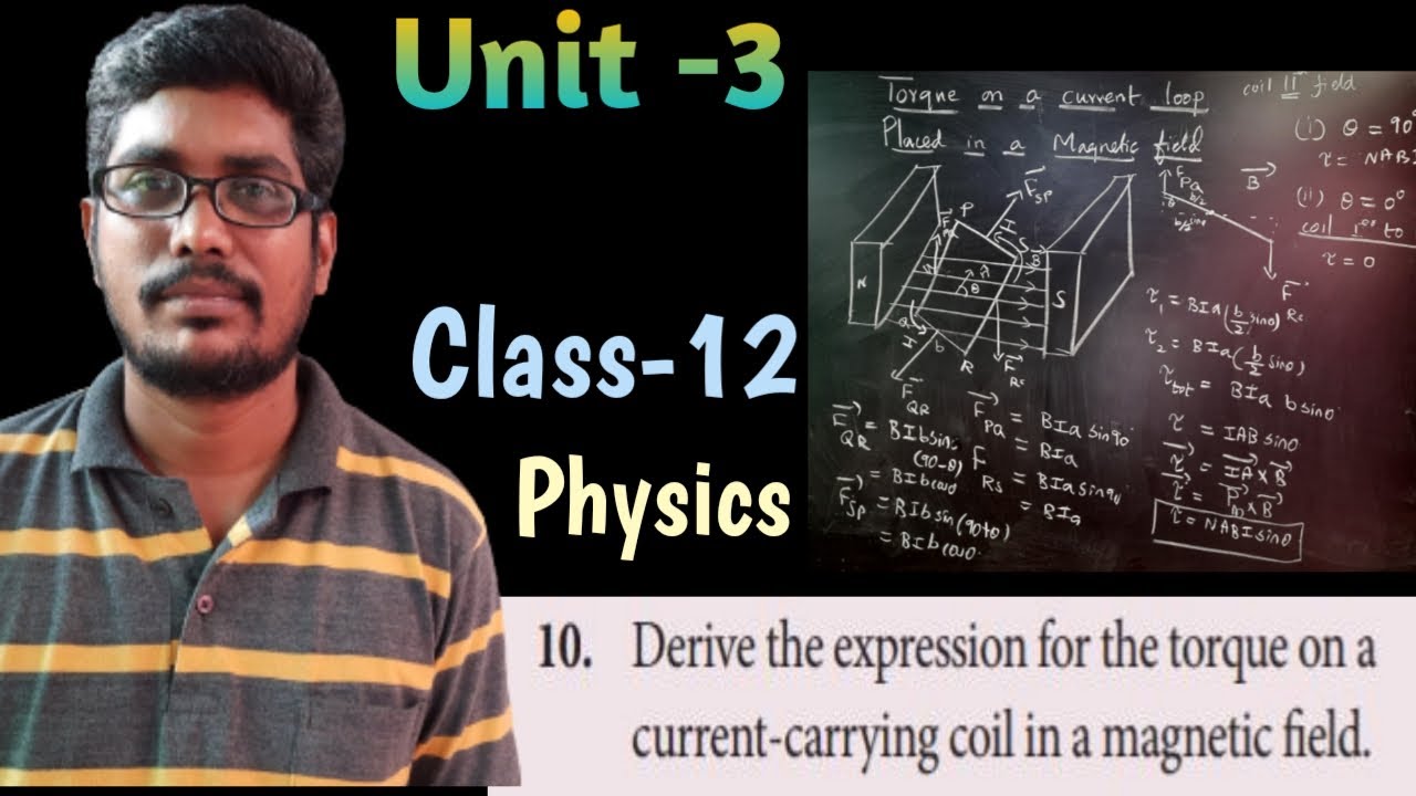 Torque on a current carrying coil in a magnetic field  | Class12 | Physics | Inbaraj Sir |