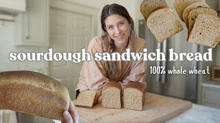 Whole Wheat Sourdough Sandwich Bread | Easiest Bread You'll Ever Make