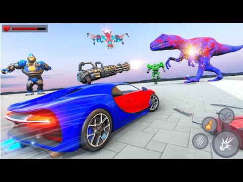Gorilla Robot Car | Rescue City Robot Hero Android GamePlay | By Game Crazy