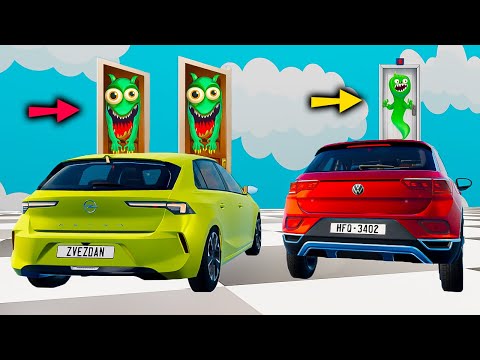 2024 Model Arabalar vs Gizemli Kapılar !!! Örümcek Abi ile BeamNG.drive