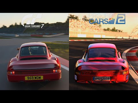 Gran Turismo 7 Vs Project CARS 2 Comparison - Porsche 959 at Nürburgring Sprint [4KPS5]