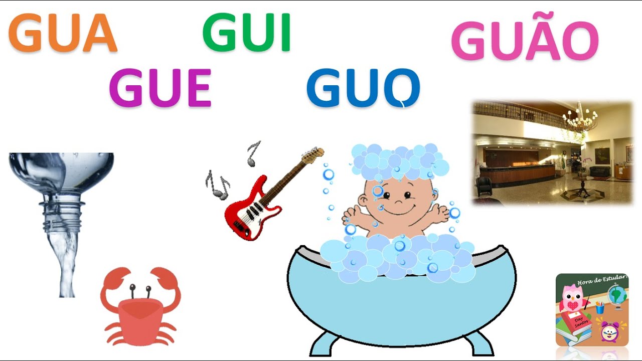 Watch Now Sílabas Complexas GU | Gua - Gue -Gui - Guo - Guão | Hora de Estudar Sílabas Complexas GU | Gua - Gue -Gui - Guo - Guão | Hora de Estudar