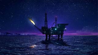 ❄ Relaxing Sounds of an Oil platform in the Arctic Ocean with Wind, Water & Snow Falling Ambience