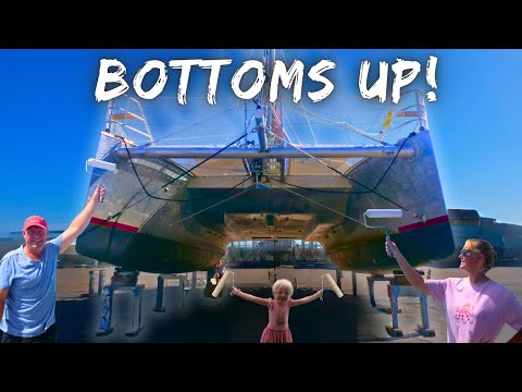 HULL YEAH! A BOLD NEW LOOK! Antifoul transformation on our Performance Aluminum Catamaran (Ep.138)