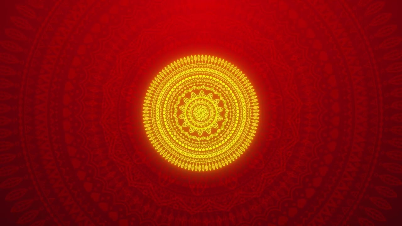 4K Mandala Background Animation with Red Background | Stock Video | XTrendz Design