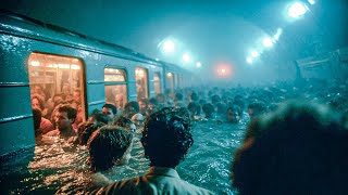 2000 pessoas misteriosamente ficam presas em metrô inundado e impossível  de sair.