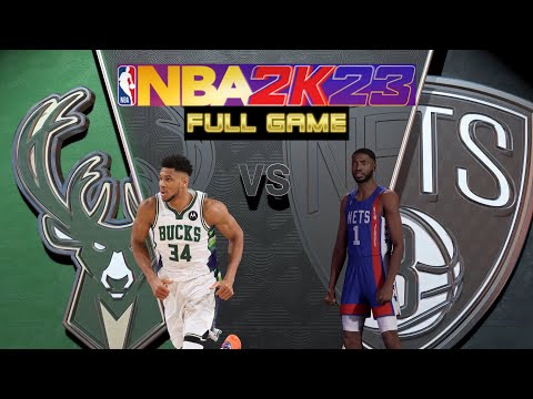 MILWAUKEE BUCKS vs BROOKLYN NETS | NBA 2K23 Season Full Game Hall of Fame Simulation