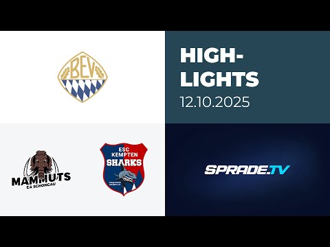 12.10.2025 - Highlights - Schongau Mammuts vs. ESC Kempten