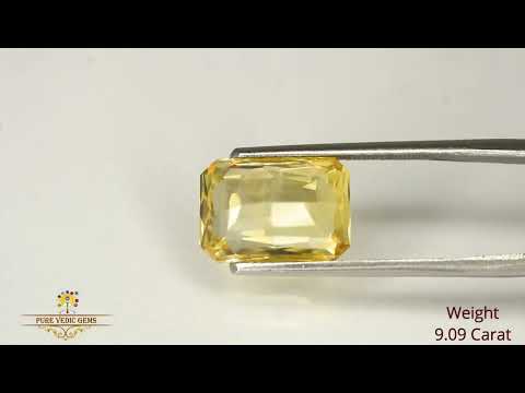 Yellow Sapphire 9.10ct.On-Demand video