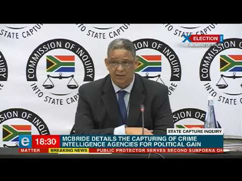 Robert McBride details the capturing of crime intelligence agencies