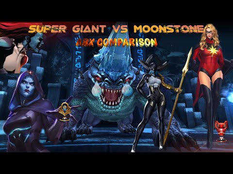 Super Giant VS Moonstone/Abx Comparison/Silence season-Marvel Future Fight.