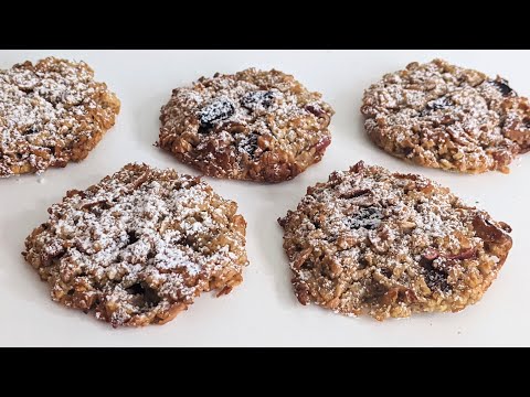 Apple + Oatmeal= apple biscuits without sugar, flour and eggs! Healthy & delicious apple cookies