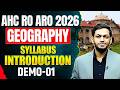 AHC RO ARO 2026 AHC RO ARO Geography Syllabus Introduction Demo 01 VAIBHAV SIR