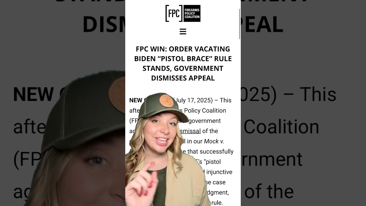 Pistol Brace Rule FINALLY Gone?!? #2ndamendment #shortsfeed #shortsvideo #shorts