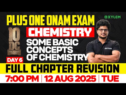 Plus One Onam Exam Chemistry | Some Basic Concepts Of Chemistry - Full Chapter Revision