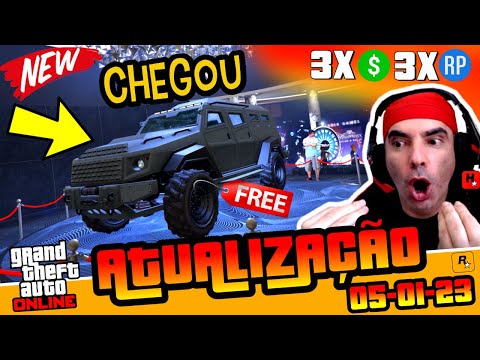GTA ONLINE ATUALIZAÇÃO 05/01/2023 INSURGENT GRÁTIS, 3XDINHEIRO+3XRP & MAIS