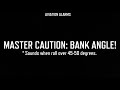 B737 MASTER CAUTION BANK ANGLE