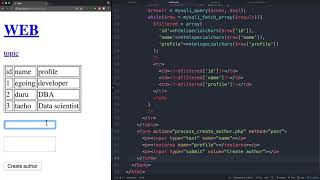 WEB3 - PHP & MySQL : 18.새로운 테이블 - 생성