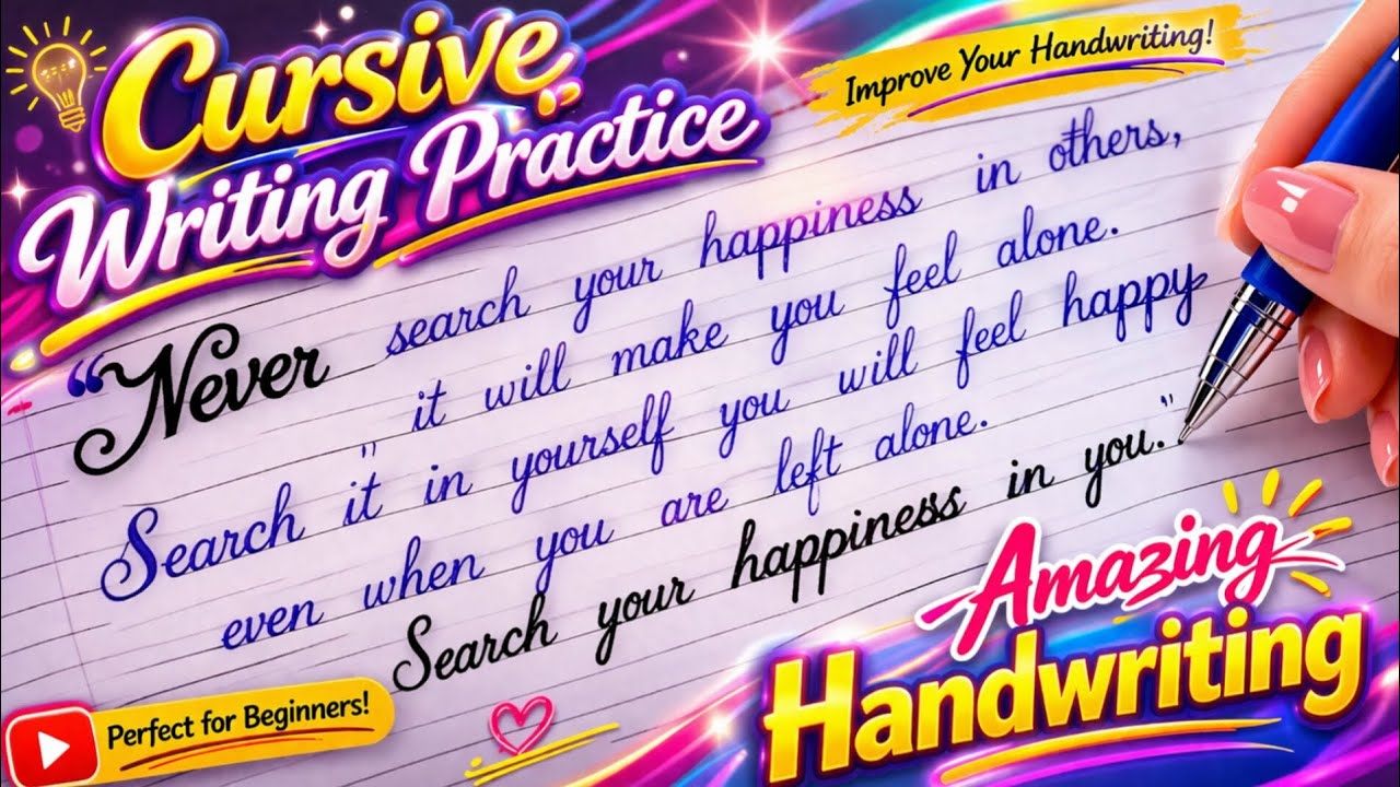How to write good handwriting practice | Neat and clean cursive Handwriting |Improve handwriting