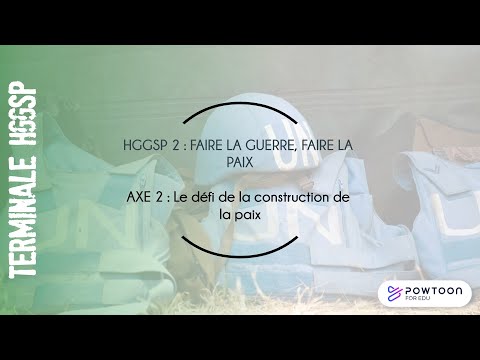 TERMINALE HGGSP : Le défi de la construction de la paix