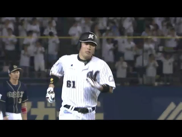 【5回裏】マリーンズ・角中の特大7号3ランで同点に追い付く!! 2016/8/31 M-Bs