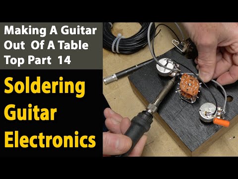 How To Solder Guitar Electronics. The Oak Guitar Build Part 14.