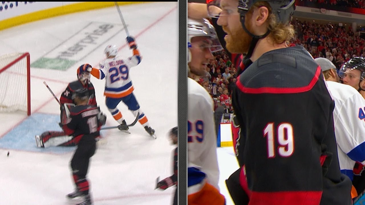Vidéo:  Dougie Hamilton HUMILIE Brock Nelson à la poignée de mains...
