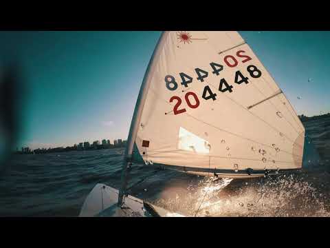 Multicam Gopro Laser/ILCA Sailing in (20knts) Sunset