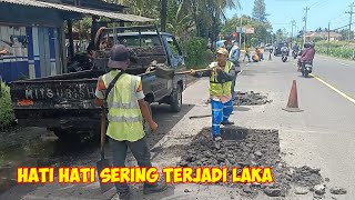 Download lagu SERING TEJADI  LAKA, JALAN JOGJA - PURWOREJO DILAKUKAN PERBAIKAN JALAN mp3