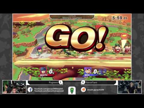 GUMS08 Singles (Winner's Quarters) - Pugwest (Marth) vs CoF FierceTaint (Ness)