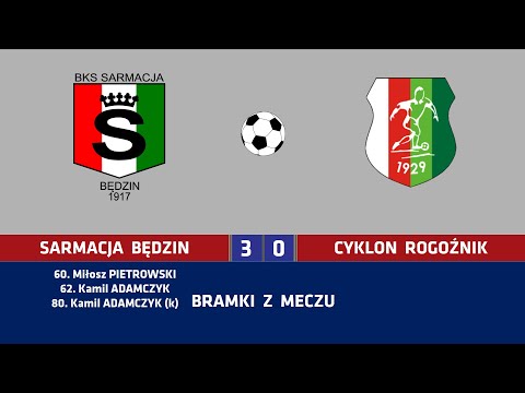 Bramki ze spotkania sparingowego Sarmacja Będzin 3:0 (0:0) Cyklon Rogoźnik