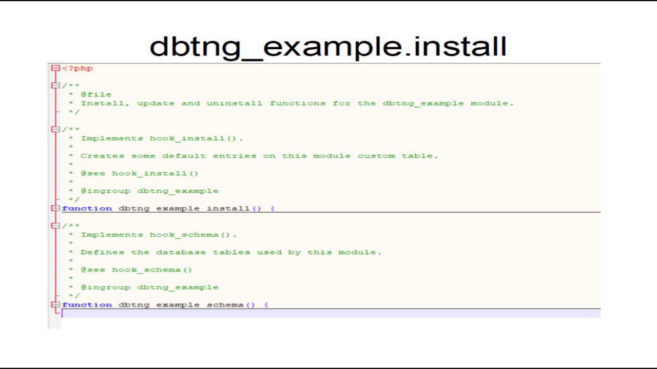 Drupal 8 - Custom Module - DB Table Creation