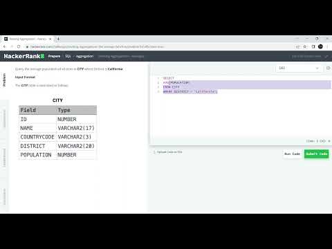 Hackerrank Sql Revising Aggregations Averages Sql Learning