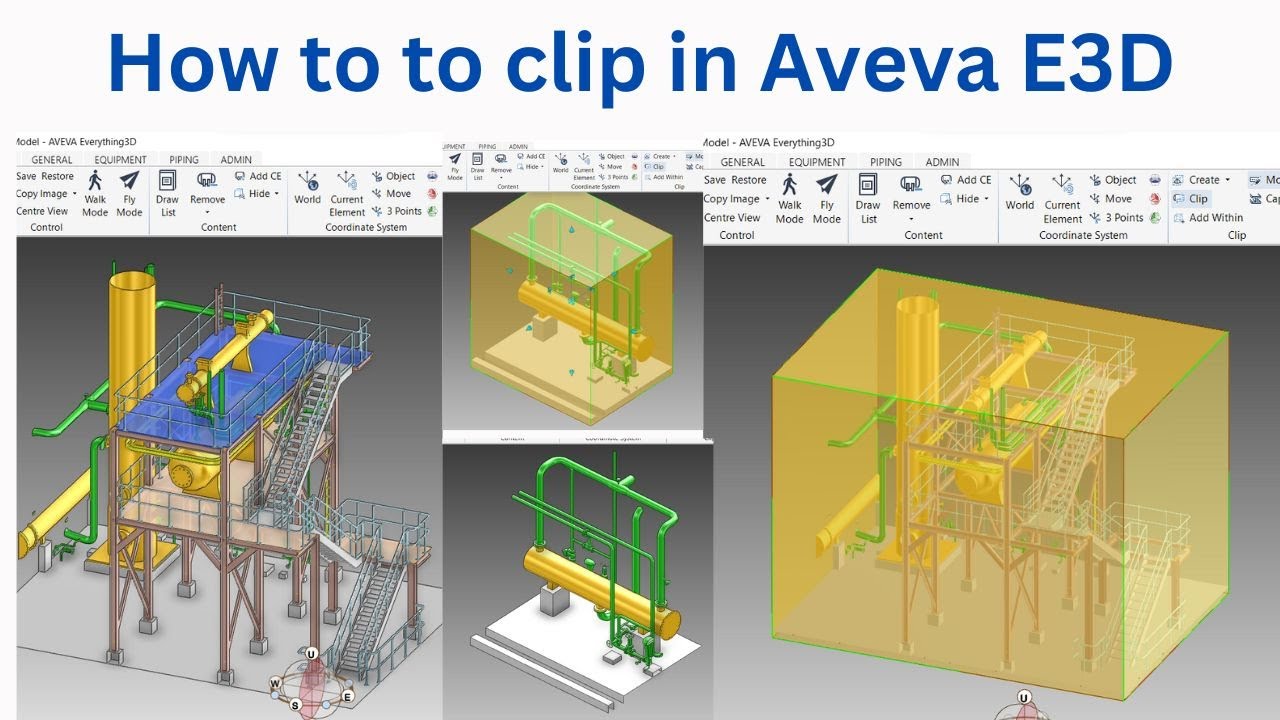 Aveva E3D tutorial for beginner clipping view in E3D | how to clip in aveva e3d
