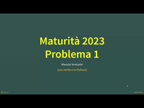 Maturità 2023: Problema 1 soluzione (seconda prova liceo scientifico)