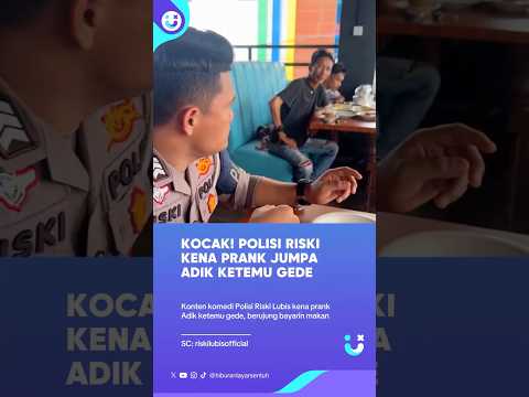 Lucu Ngakak! Polisi Riski Kena Prank Adik Ketemu Gede #polisi #RiskiLubis #videolucu