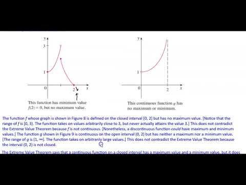 Math 1A 4.2 The Extreme Value Theorem, Fermat’s Theorem, and Definition of a Critical Number