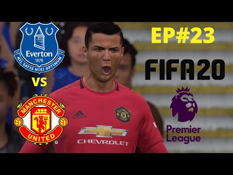 FIFA 20 Career Mode Manchester United EP#23 vs Everton  @Goodison Park-EPL Season 20/21