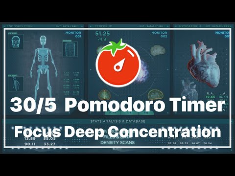 Alpha Waves Pomodoro Timer 30x5 min Focus Deep Concentration