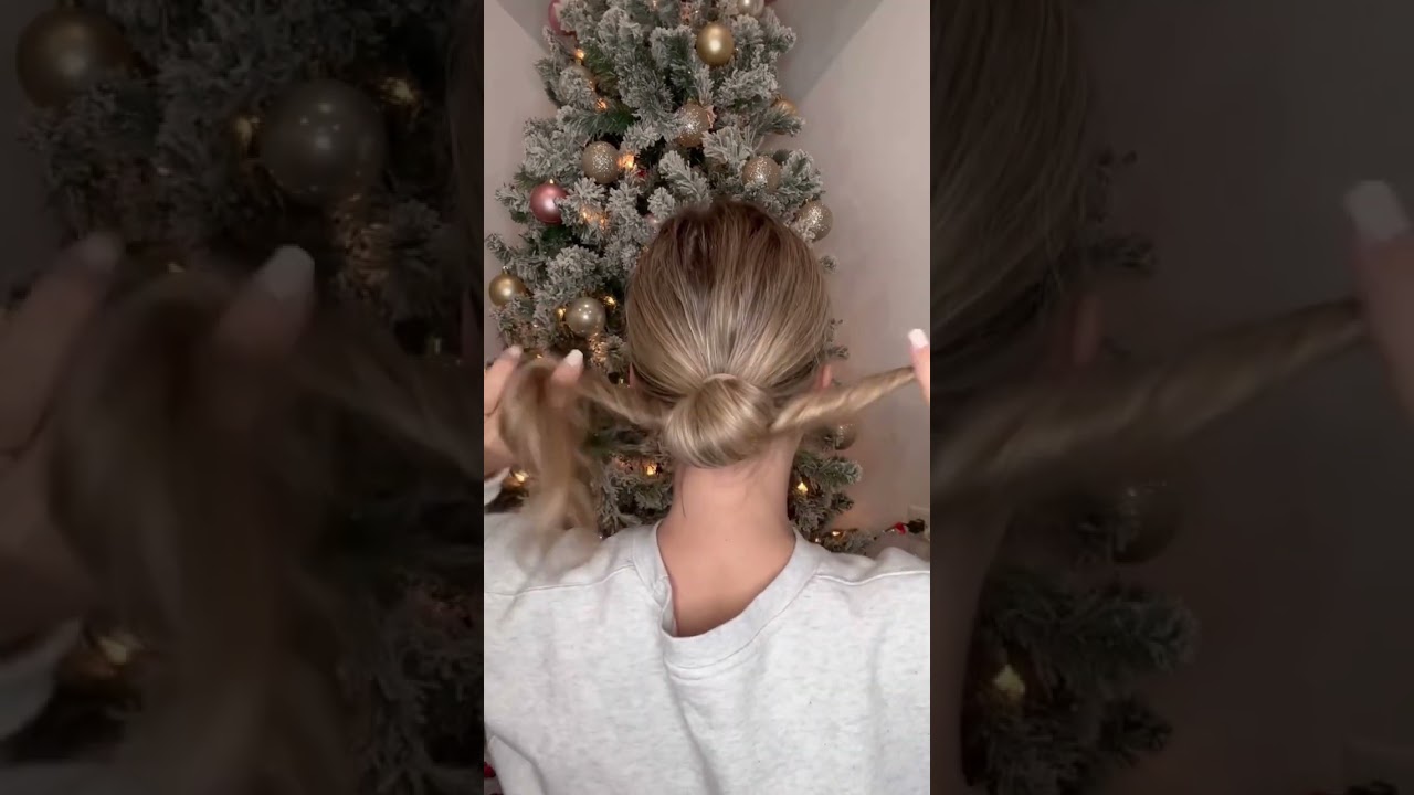 60 Second Low Bun! Easy Hairstyle! #lowbun #shorts #messybun