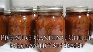 Pressure Canning Chili for Pantry Storage