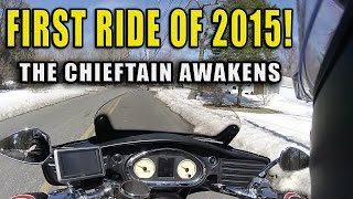 My first ride of 2015!!! My Indian Chieftain comes to life!
